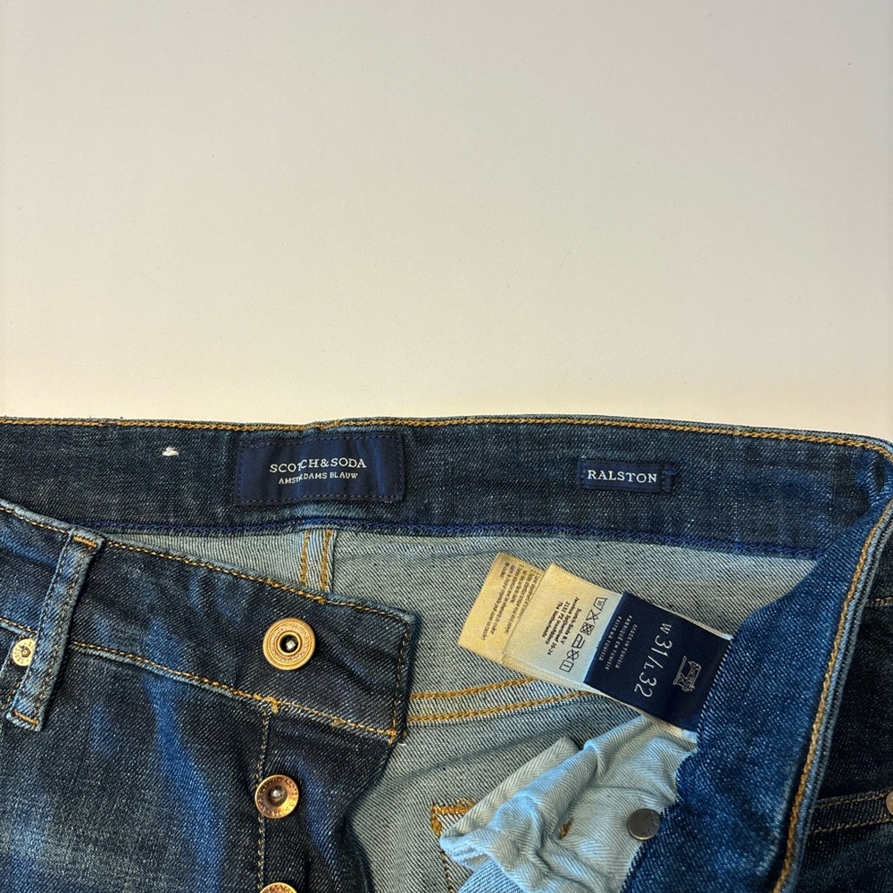Scotch & Soda Blue Slim Straight Jeans